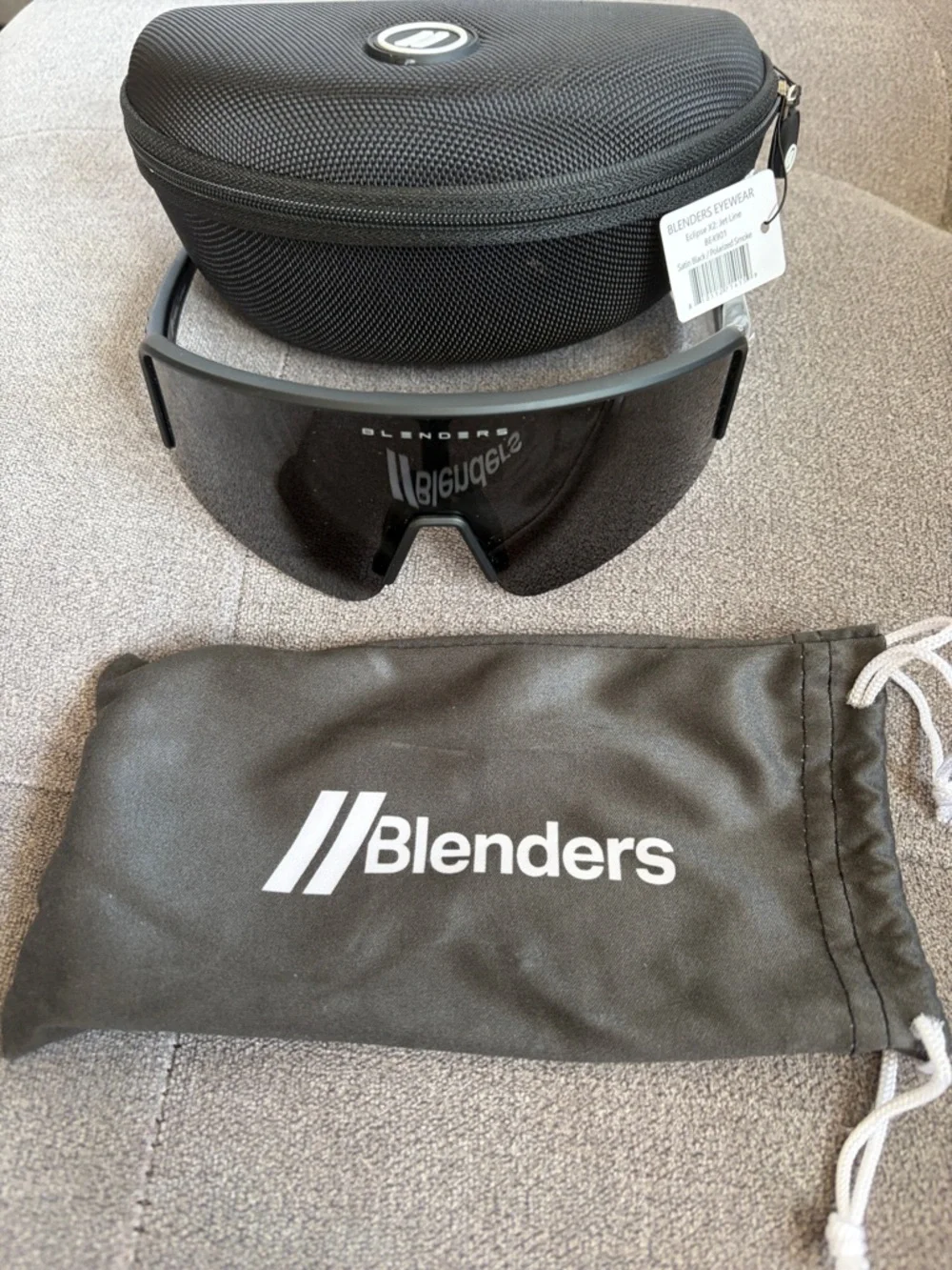 Blenders Black Shield-Style Eclipse X2 Jet line Glasses